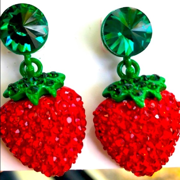 Betsey Johnson Jewelry - Betsey Johnson Strawberry Dangle Earrings2/30$